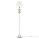 Lampada da terra Elegant in Metallo Monile Bianco con Oro