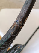 Panca Ghisa Lion 130x56x72 h cm in Legno Antracite Seconda Scelta