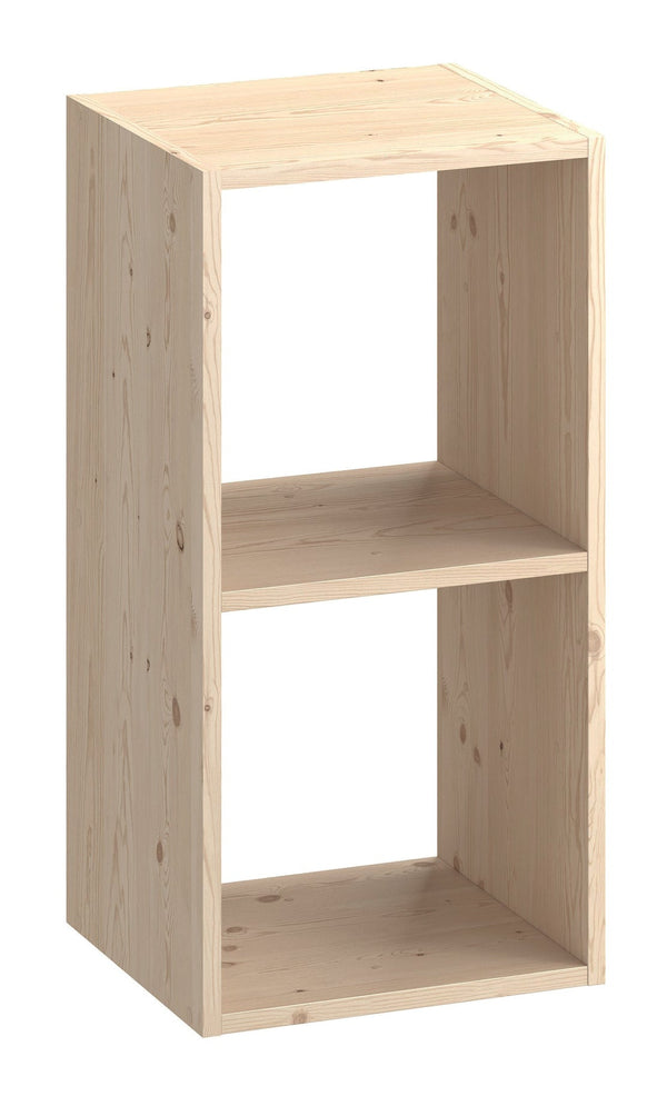 Pensile Libreria 2 Ripiani 36x30x70,5 cm in Legno di Pino Naturale prezzo