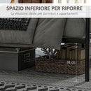Struttura Letto Matrimoniale 160x200 cm in Acciaio con Doghe Integrate Nero