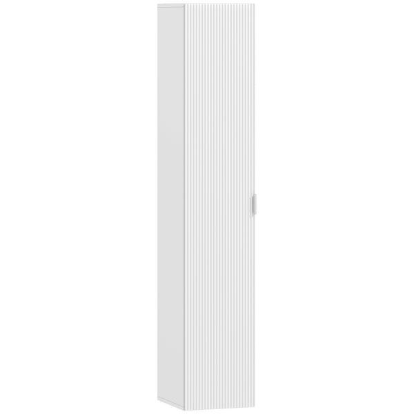 sconto Mobile Bagno Sospeso a Colonna 30x31.5x160 cm con Ripiani Regolabili e Chiusura Soft Close in MDF Bianco