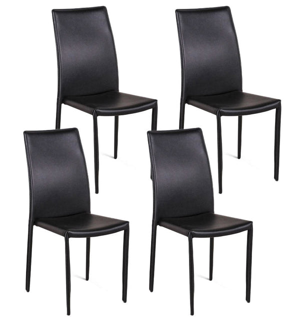 sconto Kitty Stuhl aus schwarzem PVC-Metall