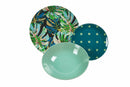 Servizio Piatti 18 Pezzi in Porcellana e Gres Multicolor Villa d'Este Home Tivoli Copacabana