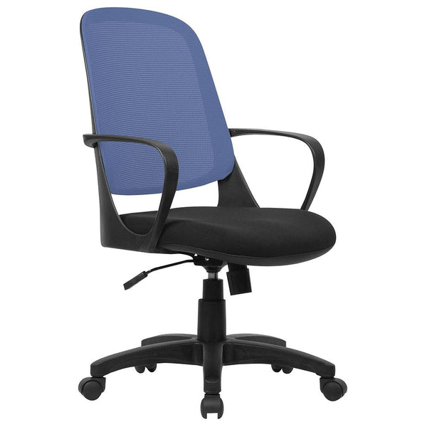 Operativer Bürostuhl aus Tosini Washington Stoff und Mesh in Schwarz/Blau prezzo
