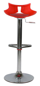 Sgabello con  Alzata a Gas e Seduta Girevole in Polipropilene Vandi Rosso