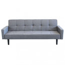 Divano Letto Anson 194x83x74 cm in Tessuto Grigio scuro