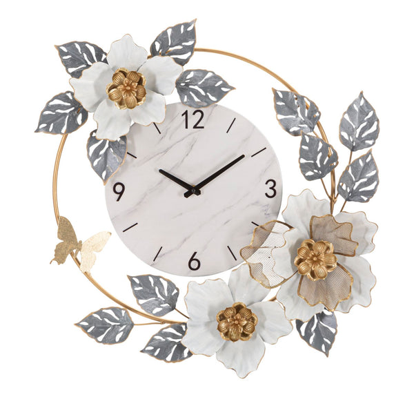 Orologio da Muro Flowers 64x8x64 cm in Ferro Multicolor online