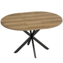 Tavolo da Pranzo Allungabile 4-6 Posti 135x100x75 cm con Allunga a Farfalla e Base a X in MDF e Acciaio Marrone      