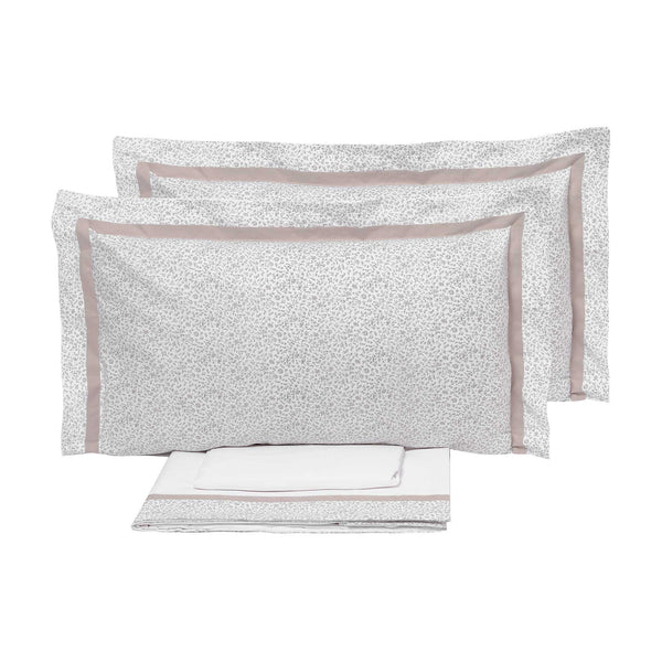 Set aus Doppellaken oben und unten und Kissenbezügen mit Garrini Emily Sand Print acquista