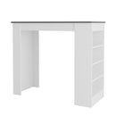 Tavolo da Pranzo Penisola 117x54x101,8 cm in MDF Swallow Bianco e Antracite