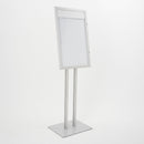 Espositore a Leggio con Piantana 51,4x79 cm in Alluminio Porta Menù Silver