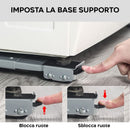 Barre per Trasporto Elettrodomestici Estensibili Max 200 Kg con Ruote