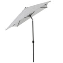 Ombrellone da Giardino 2x3 m Palo Ø38 mm Rettangolare in Alluminio Beach Bianco Crema