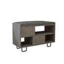 Scarpiera Panca 83,5x35,5x53,5 cm in MDF Troy Grigio