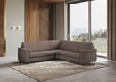Divano Angolare 5 Posti 226x226x85 cm Marrak in Tessuto Talpa