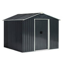 Casetta Box da Giardino in Lamiera per Deposito Attrezzi 236x174x190 cm  Grigio
