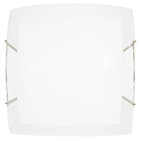 online Deckenleuchte 1xE27 Haken Draht Stahl Glasplatte Weiß-Transparent E-Energy Elisa