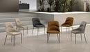 Set 4 Sedie Ginevra 54x63x89 cm in Tessuto Easy-Clean Beige       