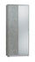 Kleiderschrank mit 2 Schiebetüren mit Spiegel 82x190x41 cm Zement