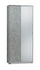 Kleiderschrank mit 2 Schiebetüren mit Spiegel 82x190x41 cm Zement
