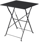 Tavolino Quadrato Pieghevole da Giardino 60x60x72 cm in Ferro Antracite