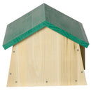 Casetta per Ricci da Esterno 47x34,2x27 cm in Legno di Abete Tetto Verde