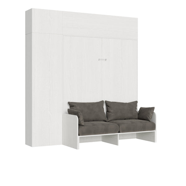 sconto Letto Matrimoniale a Scomparsa Salvaspazio con Sofà Kentaro H250 cm Bianco