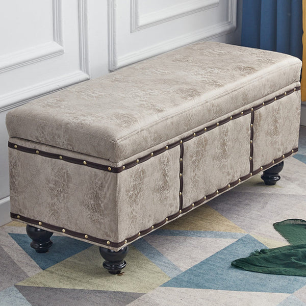 prezzo Cassapanca Contenitore Ecopelle Divano Panca Pouf Contenitore 80x40x43 cm Khaki