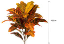 Set 2 Croton Pianta Artificiale Altezza 60 cm Arancio