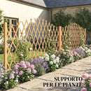 2 Pannelli Recinzione Espandibili, Giardino in Legno, 180x30x103 cm, Marrone      