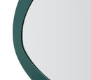Specchio da Muro Saturno Ottanio 71x1,5x48 cm in Ferro e MDF e Specchio Verde acqua      