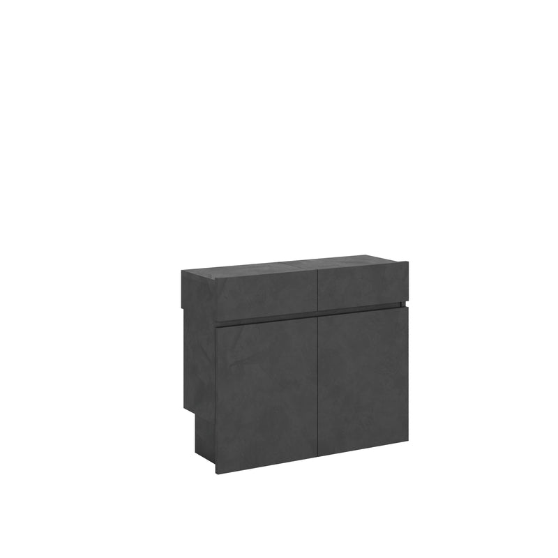 Panche Allungabili Inferiore e Superiore 72-300x26x60 cm Evolve Antracite Spatolato  