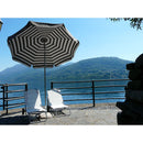 Ombrellone da Giardino Ø2 m Palo Ø33 mm in Acciaio Maffei Venezia Duplex Tortora/Bianco e Tortora