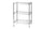 Regal aus verchromtem Stahl 3 Regale P45xH90 cm Tosini Serie 3X45