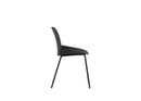 Set 4 Sedie Eva 46x55x79 cm in Polipropilene Nero       