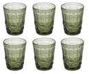 Set 6 Bicchieri Acqua Nobilis in Vetro VdE Tivoli 1996 Verde scuro