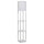 Stehlampe 26x26x160 cm E27 40W mit Regalen aus weißem MDF