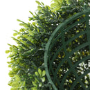 Set di 2 Piante Finte di Bosso da Ø40 cm per Interno ed Esterno in PE Verde      