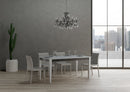 Tavolo Allungabile 160-264x90x80 cm Impero Iron Bianco Frassino