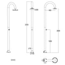 Doccia da Giardino ad Acqua Fredda in Alluminio con Timer Sined Luna Nero 