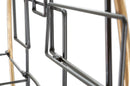 Porta Bottiglie da Muro Decor 63,5x9,5x62 cm in Ferro Oro e Nero
