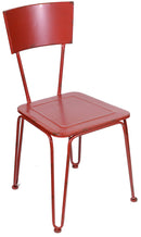 Sedia da Giardino in Metallo Impilabile Rosso