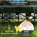 Lettino da Campeggio Pieghevole 187x67x37 cm per Adulti con Cuscino Integrato Grigio   