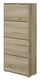Schuhregal 4 Fächer 67x28x147 cm 24 Paar in Eiche MDF