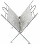 Portariviste Pieghevole in Ferro Battuto 34x34x33 cm Soriani Grigio