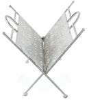 Portariviste Pieghevole in Ferro Battuto 34x34x33 cm Soriani Grigio