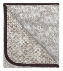 Copridivano con Penisola Destra in Poliestere e Cotone Marrone Varie Misure