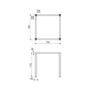 Set Struttura e Gambe Tavolo 750x750 mm in Acciaio Emuca Nero