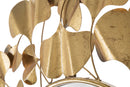 Specchio Foglie Oro Ø81x2,5 cm in Ferro Oro