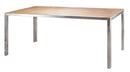 Set Tavolo e 6 Sedie da Giardino in Acciaio e Sumpar Wood Kraus Donatello